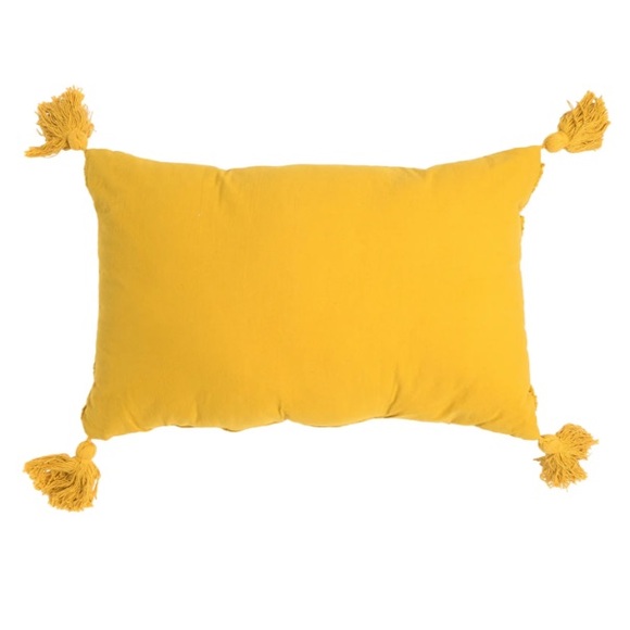 ARTISAN 34 Tufted Tassel Throw Pillow Nugget Gold 16” X 24” - Picture 2 of 10